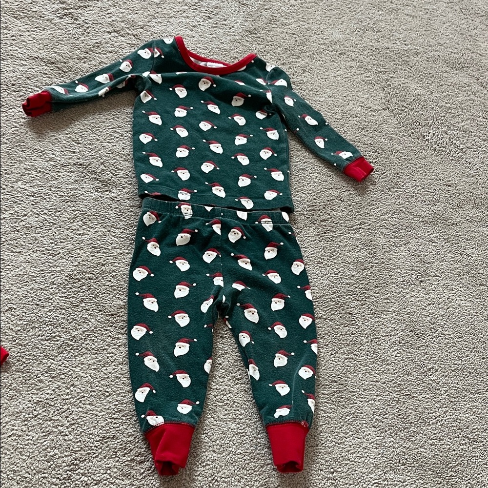 Starting Out Green and Red Kids Pajama Set